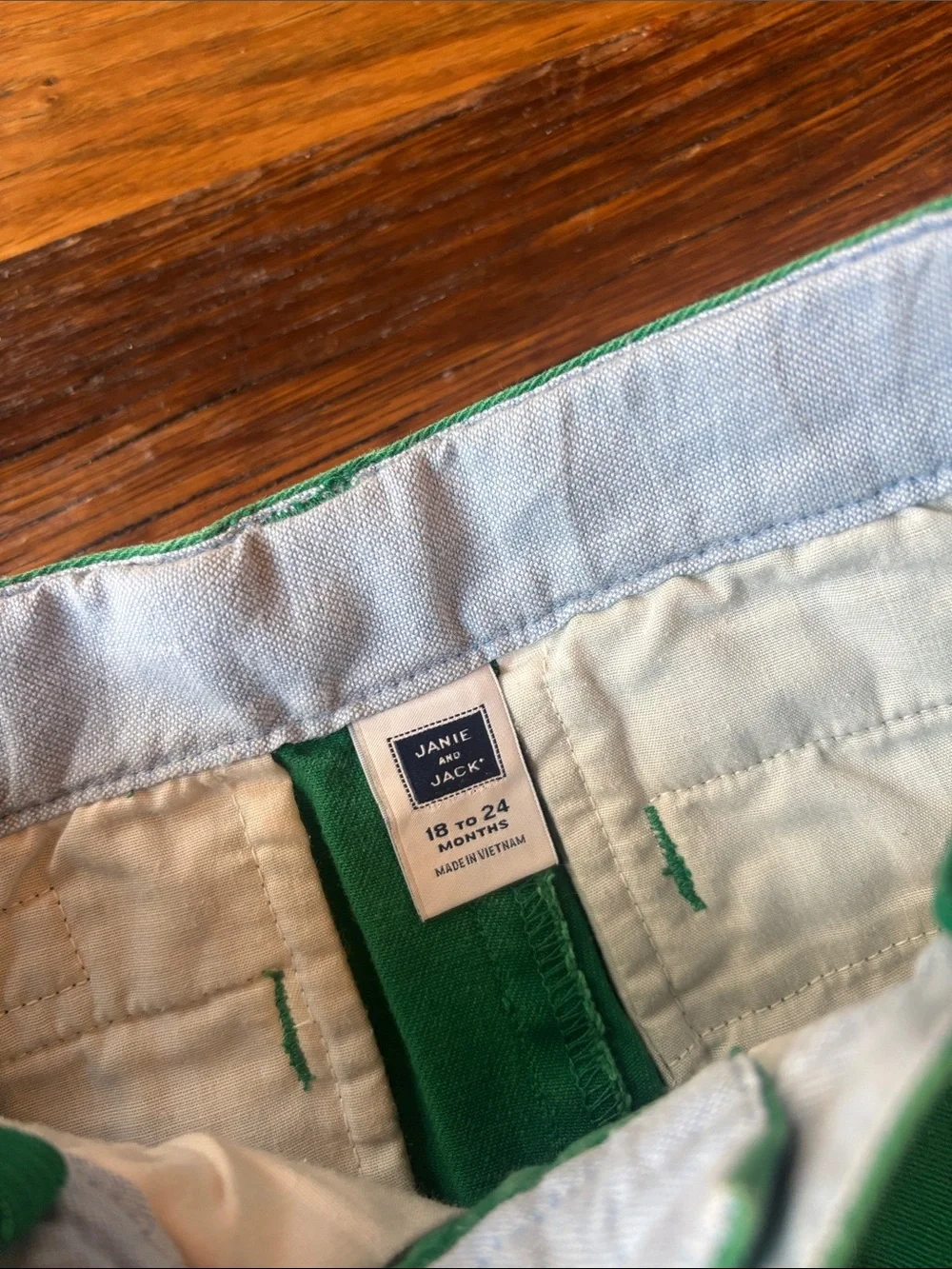 Janie and Jack 18-24 months Green Cotton Chino Pants